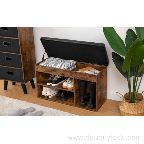 Shoe Cabinet Storage Bench with Cushion